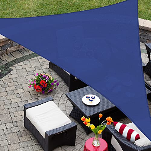 ASTEROUTDOOR Sonnensegel, dreieckig, 40 x 40 x 57 cm, UV-Schutz, für Terrasse, Hinterhof, Rasen, Garten, Outdoor-Aktivitäten, Blau von ASTEROUTDOOR