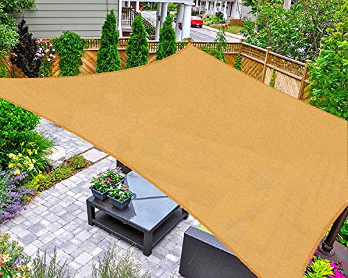 ASTEROUTDOOR Sonnensegel, rechteckig, 2,4 x 3,5 m, UV-Schutz, für Terrasse, Hinterhof, Rasen, Garten, Outdoor-Aktivitäten, Sand von Abba Patio