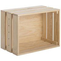 Stapelbare Kiste aus massivem Kiefernholz - L51,2 x H28 cm Stapelbare Kiste aus massivem Kiefernholz - L51,2 x H28 cm von ASTIGARRAGA