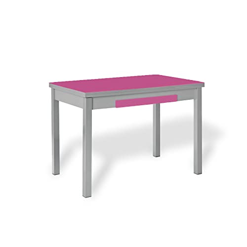 ASTIMESA Flügel Küchentisch, Metall Glas Holz, Fuchsia, 90x50cm von ASTIMESA