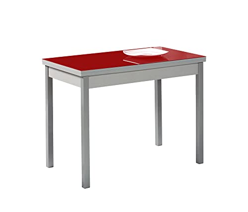 ASTIMESA Küchentisch, Metall, rot, 90x50cm-extendida 140x50 cms von ASTIMESA