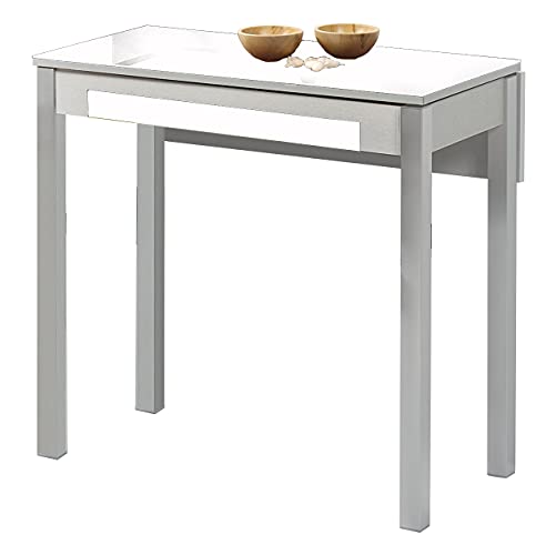 ASTIMESA Küchentisch, Metall, Weiß, 80 x 40 cm - ausziehbar 80 x 60 cm ASTIMESA Küchentisch, Metall, Weiß, 80 x 40 cm - ausziehbar 80 x 60 cm von ASTIMESA