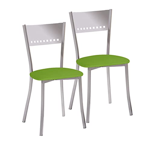 ASTIMESA SCOBVE kuechenstuhl, Metall Kunstleder Aluminium, grün, Altura de asiento 45 cms von ASTIMESA