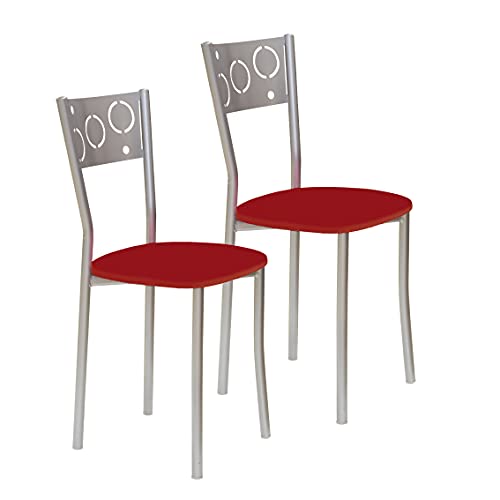 ASTIMESA SCPRRO 2 Küchenstühle, Metall, Rot, Sitzhöhe 45 cm ASTIMESA SCPRRO 2 Küchenstühle, Metall, Rot, Sitzhöhe 45 cm von ASTIMESA