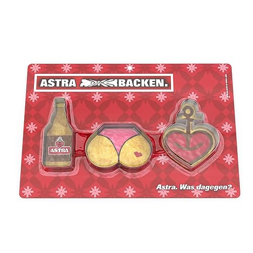 ASTRA Ausstechform/Plätzchenform 3er Set, Geschenkidee aus St.Pauli von ASTRA