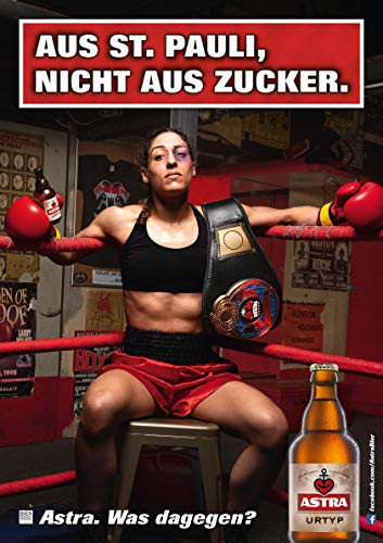 ASTRA Bier Werbung/Reklame Plakat DIN A1 59,4 x 84,1cm Aus St. Pauli, Nicht aus Zucker, kultiges Poster aus St. Pauli von ASTRA