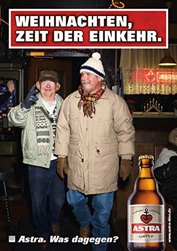 ASTRA Bier Werbung/Reklame Plakat DIN A1 59,4 x 84,1cm Weihnachten. Zeit der Einkehr, kultiges Poster aus St. Pauli von ASTRA