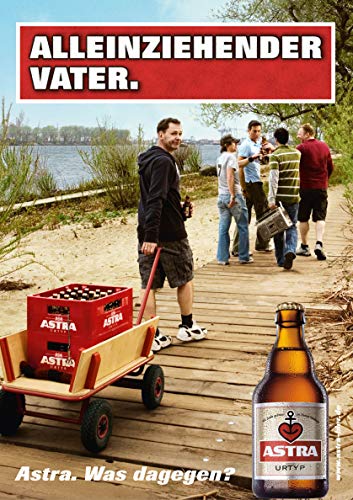 ASTRA Bier Werbung/Reklame Plakat Poster DIN A1 59,4 x 84,1cm Alleinziehender Vater von ASTRA