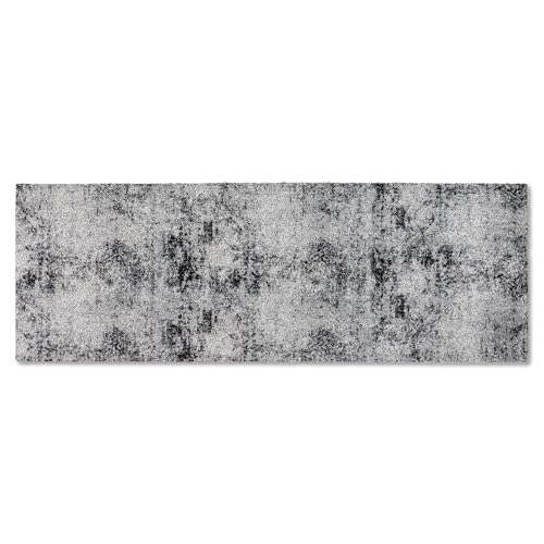 Astra Flauschige Sauberlaufmatte weich - Pure & Soft - Allover Grau 67x200cm - Waschbarer Küchenteppich innen - Türmatte strapazierfähig - Teppich von Astra