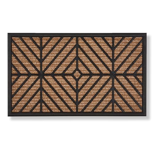 Fußmatte außen Border Graphic - Schmutzfangmatte Outdoor - Eingangsmatte aus Gummi und Polypropylen - rutschfeste Türmatte 45 x 75 cm Raute braun Fußmatte außen Border Graphic - Schmutzfangmatte Outdoor - Eingangsmatte aus Gummi und Polypropylen - rutschfeste Türmatte 45 x 75 cm Raute braun von Astra