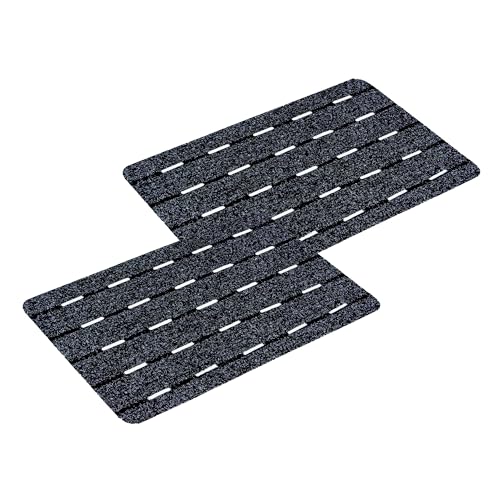 Fussmatte aussen - Schmutzfangmatte strapazierfähig - Türmatte rutschfest - Fußmatte Outdoor - Haustür - Terasse - Garten - 2er Set 40x60 cm anthrazit von Astra