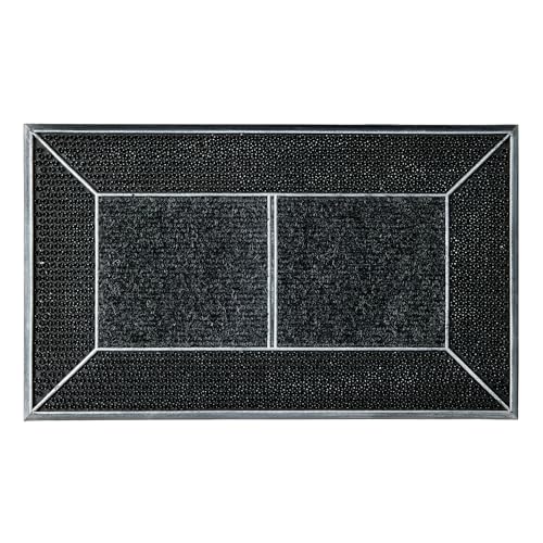 Astra Fussmatte außen rutschfest - Schmutzfangmatte wetterfest - Outdoor Türmatte Rips & Gummi - Fußabtreter strapazierfähig - Fußmatte 45x75 cm anthrazit von Astra