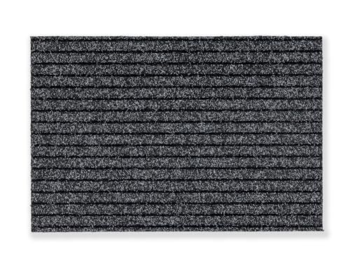 Fussmatte aussen & innen - Schmutzfangmatte anthrazit 40x60cm & 0,22cm hoch - Fußmatte für eingelassene Rahmen im Eingang - Türmatte Made in Germany von Astra