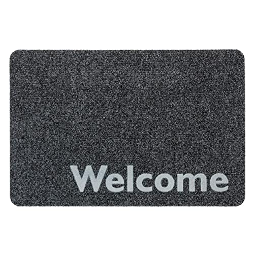 Astra Fussmatte innen mit Motiven - Passt unter die Eingangstür - Schmutzfangmatte strapazierfähig - Indoor Türmatte rutschfest - 40x60 cm Welcome grau Astra Fussmatte innen mit Motiven - Passt unter die Eingangstür - Schmutzfangmatte strapazierfähig - Indoor Türmatte rutschfest - 40x60 cm Welcome grau von Astra