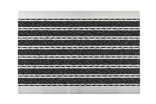Astra Fußmatten – anthrazit – Aluminiumrahmen – sehr robust – feiner oder grober Struktur – Türmatte – Matte – Sauberlauf – 60 x 40 x 1 cm… von Astra