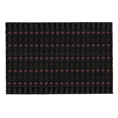 Astra Premium Außenbereich-Matte - Poly Brush - strapazierfähige Fußmatte - schwarz/weinrot - 50 x 80 cm von Astra