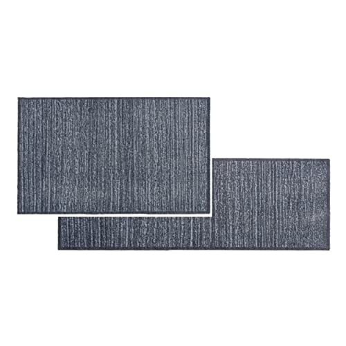 Rutschfester Teppich Wohnzimmer - Fußmatte innen Küchenläufer - Küche Läufer Flur Schmutzfangmatte waschbar - 2er Set: 66x110 und 50x150cm Melange von Astra