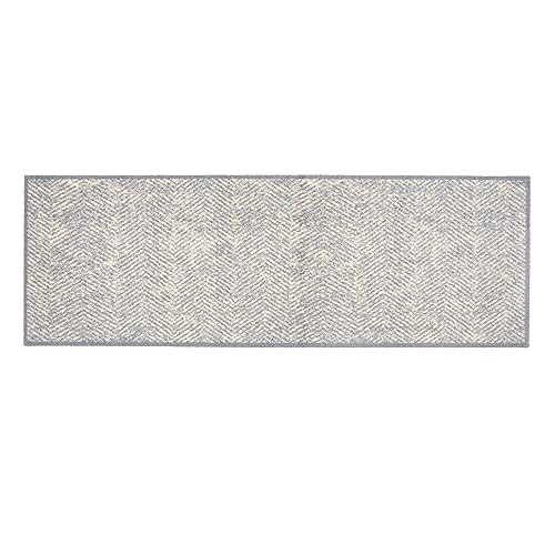 ASTRA Rutschfester Teppich Wohnzimmer - Miabella Fußmatte innen - Küche Läufer Flur Schmutzfangmatte - Sauberlauf waschbar 50x150cm Fischgrät Welcome Home von ASTRA