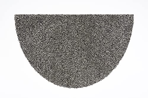 ASTRA Schmutzfangmatte waschbar 50x80 cm halbrund – Sauberlaufmatte anthrazit 100% Baumwolle Türmatte - Entra SAUGSTARK - rutschfeste Fußmatte pflegeleicht von ASTRA