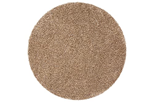 ASTRA Schmutzfangmatte waschbar ca. 80 cm rund – Sauberlaufmatte beige 100% Baumwolle Türmatte - Entra SAUGSTARK - rutschfeste Fußmatte pflegeleicht von ASTRA