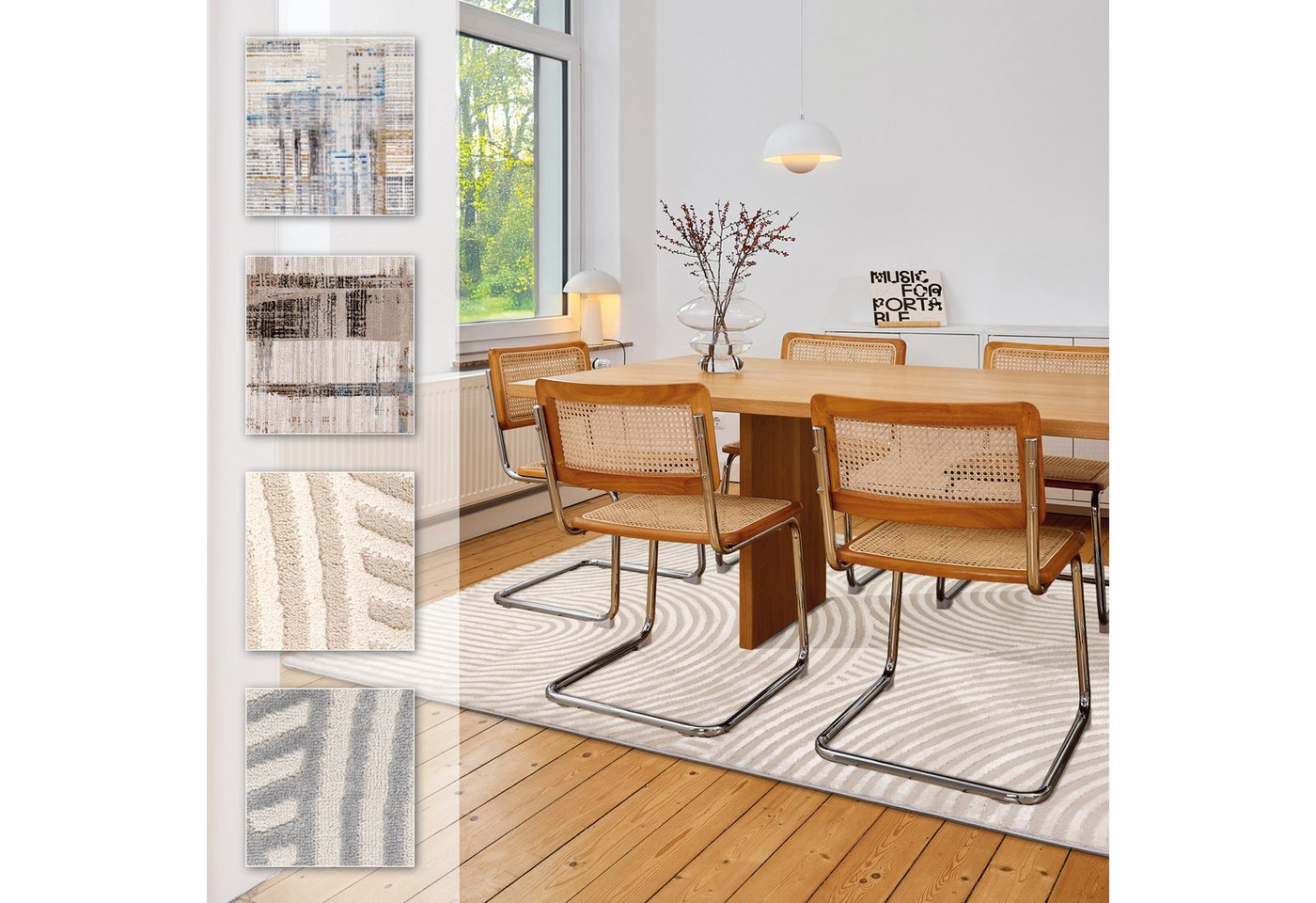 ASTRA Teppich Jules 253, rechteckig, Höhe: 8 mm, Hoch Tief Struktur, Kurzflor, Wohnzimmer, Schlafzimmer von ASTRA