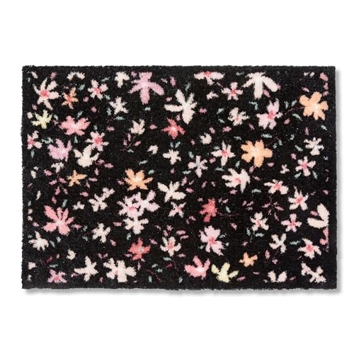 Astra Flauschige Sauberlaufmatte weich - Pure & Soft - Blümchen 50 x 70 cm - Waschbarer Küchenteppich innen - Türmatte strapazierfähig - Teppich läufer von Astra
