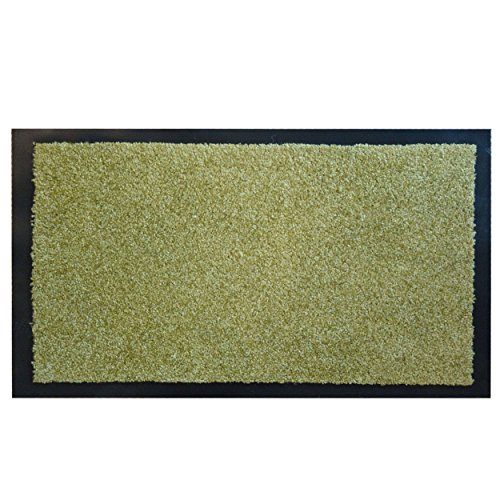 ASTRA Hochwertige Schmutzfangmatte - Fussmatte innen - bei 30° C waschbare Fußmatte - Rutschfester Läufer - Teppich Küche - Flur - grau 90x150 cm von ASTRA