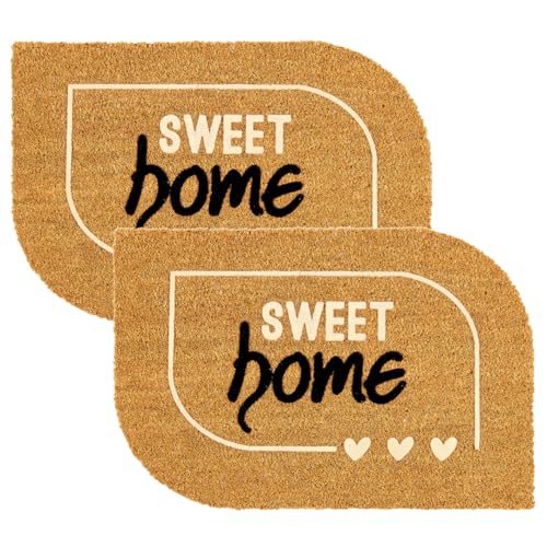Astra natürliche Fußmatte Kokos - Kokosmatte 40x60cm 2er Set Home - rutschfeste Schmutzfangmatte - außen Fussmatte - Türmatte überdachter Außenbereich Astra natürliche Fußmatte Kokos - Kokosmatte 40x60cm 2er Set Home - rutschfeste Schmutzfangmatte - außen Fussmatte - Türmatte überdachter Außenbereich von Astra