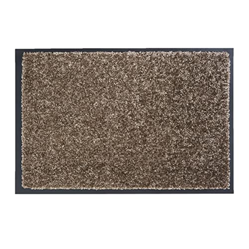 ASTRA strapazierfähige Schmutzfangmatte Perle – rutschfeste Türmatte – Fußmatte für den Innenbereich – Eingangsmatte – Vorleger (Taupe, 40x60cm) von ASTRA