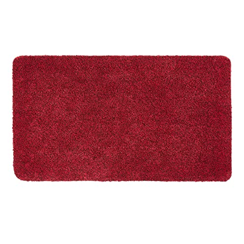 ASTRA waschbarer Fußabstreifer Baumwolle – saugstarker Schmutzfang Entra – rutschfeste Matte – (75 x 130 cm – rot) von ASTRA