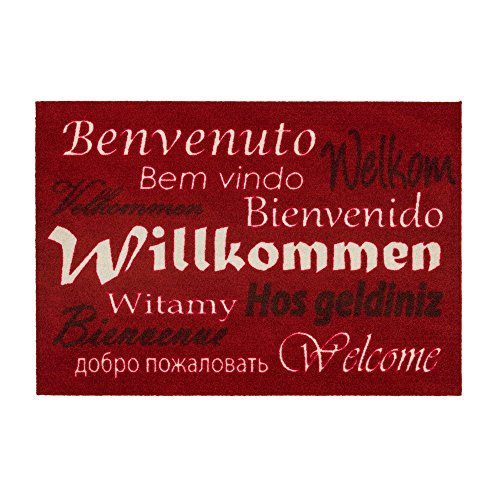 Astra Fussmatte Homelike Willkommen rot 50x70 cm von ASTRA