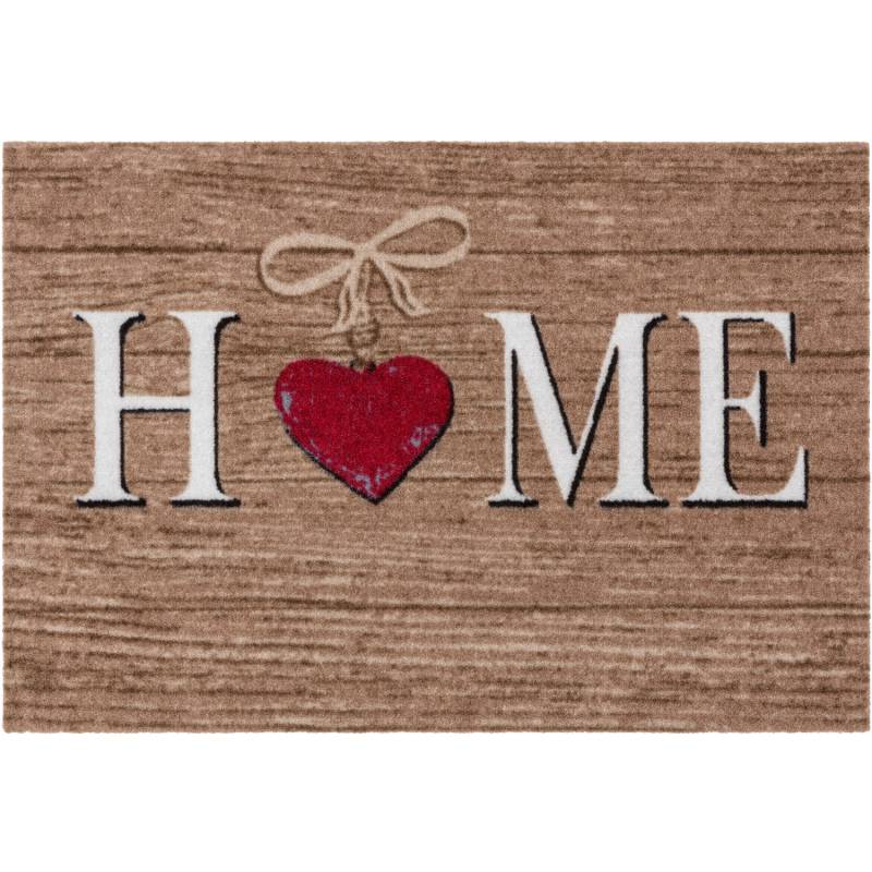 Astra Sauberlaufmatte Homelike 40 x 60 cm Holz Herz Home beige von ASTRA