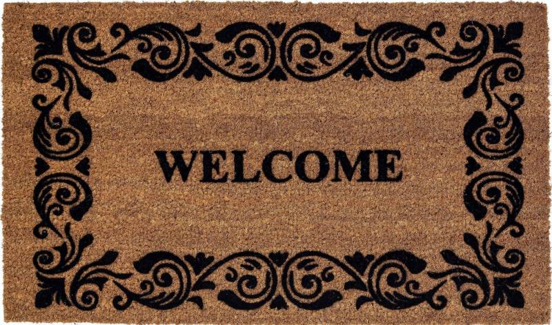 ASTRA Fußmatte Coco Welcome, rechteckig, Höhe: 14 mm, Schmutzfangmatte, Türmatte, Kokosmatte mit Spruch von ASTRA