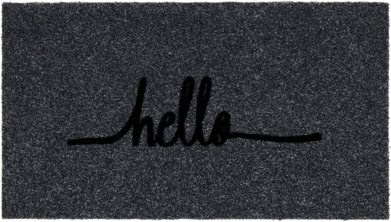 ASTRA Fußmatte Power Flock 3, rechteckig, Höhe: 10 mm, Flock Fussmatte, Türmatte mit Schriftzug, wetterfest von ASTRA