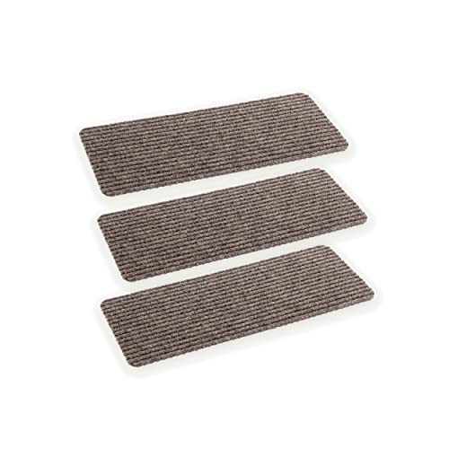 ASTRA Fußmatte innen beige Schmutzfangmatte rutschfest – Türmatte 25x60 cm 3er Set wasserabweisend – Rib Line Fußabtreter strapazierfähig antistatisch von ASTRA