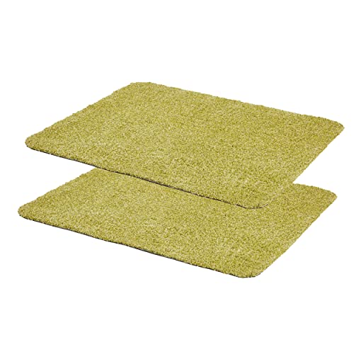 Fußmatte innen waschbar 2er Set 60x75 cm - Schmutzfangmatte Sauberlaufmatte - Fußabstreifer Baumwolle – Entra saugstark – rutschfeste Matte grün Fußmatte innen waschbar 2er Set 60x75 cm - Schmutzfangmatte Sauberlaufmatte - Fußabstreifer Baumwolle – Entra saugstark – rutschfeste Matte grün von Astra