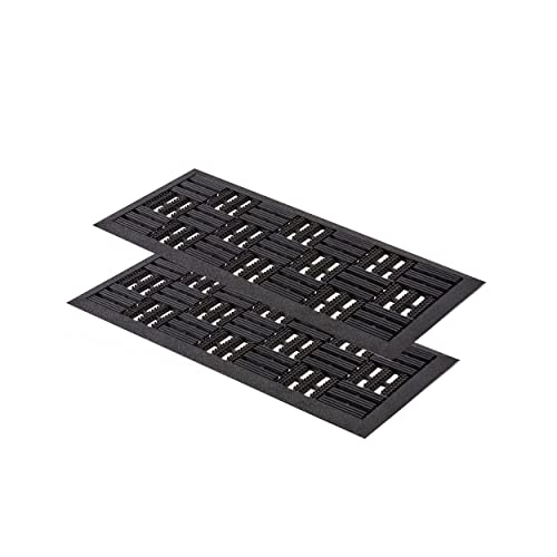Astra Gummimatte außenbereich Türvorleger 25x60 cm 2er Set - Dynamic Outdoor Türmatte Gummi Fußmatte außen rutschfest und robust - Fußabtreter aussen - Höhe: 6mm von Astra