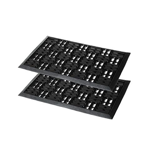 Astra Gummimatte außenbereich Türvorleger 40x60 cm 2er Set - Dynamic Outdoor Türmatte Gummi Fußmatte außen rutschfest und robust - Fußabtreter aussen - Höhe: 14mm von Astra
