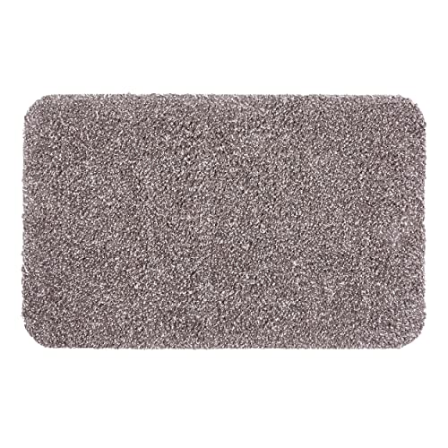 Schmutzfangmatte innen waschbar 40x60 cm – Sauberlaufmatte grau 100% Baumwolle Türmatte - Entra SAUGSTARK - rutschfeste Fußmatte pflegeleicht von Astra