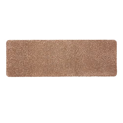 ASTRA Schmutzfangmatte waschbar 60x180 cm – Sauberlaufmatte beige 100% Baumwolle Matte - Entra SAUGSTARK - rutschfeste Fußmatte pflegeleicht von ASTRA