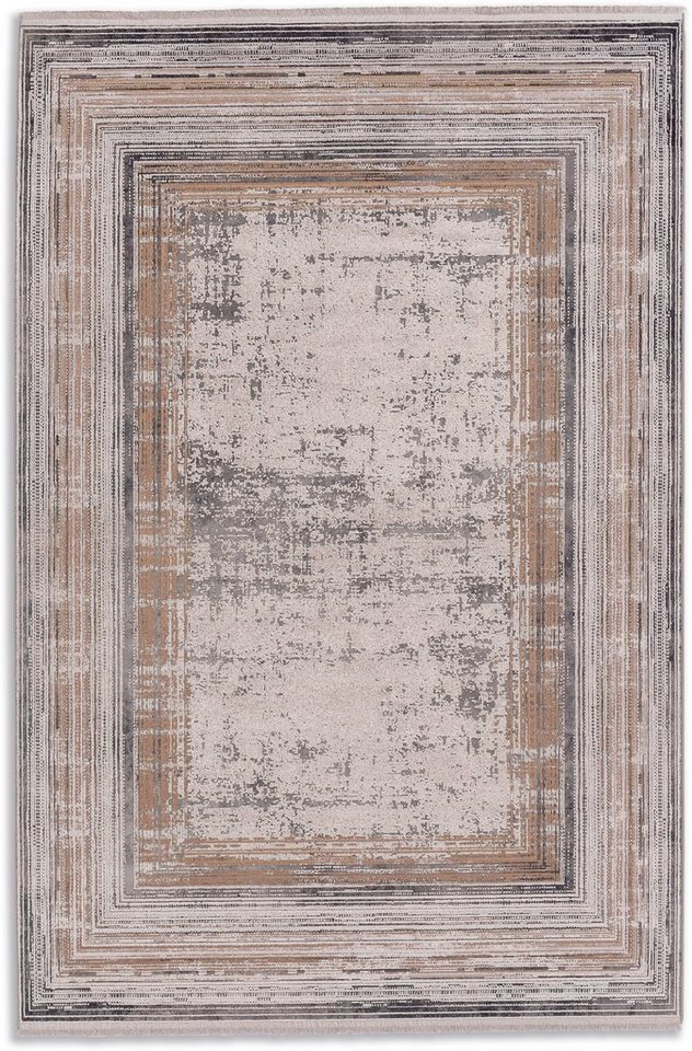 Teppich Mirano 232, ASTRA, rechteckig, Höhe: 7 mm, 3-D Effekt, Viskose, seidig schimmernd, Hoch Tief von ASTRA