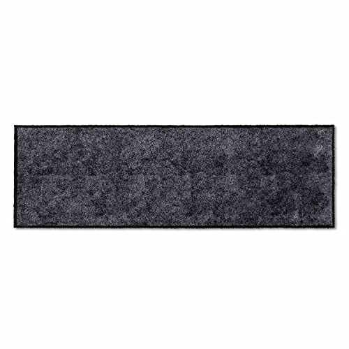 ASTRA flauschig-weiche Sauberlaufmatte Pure & Soft – Schmutzfangmatte bunt – Türmatte Innen – strapazierfähige Fussmatte – 50x150cm (Farbe: Herzlich Willkommen grau) von ASTRA