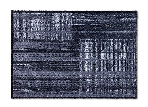 Astra Flauschige Sauberlaufmatte weich - Pure & Soft - Textur grau 50 x 70 cm - Waschbarer Küchenteppich innen - Türmatte strapazierfähig - Teppich läufer von Astra