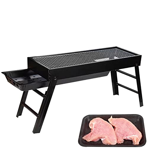 Faltbarer Grill | Tragbarer Holzkohlegrill | Mini-Grills für das Kochen im Freien | Klappbarer tragbarer Grill-Werkzeugsatz aus Edelstahl, Camping, Wandern, Picknicks von ASTRL