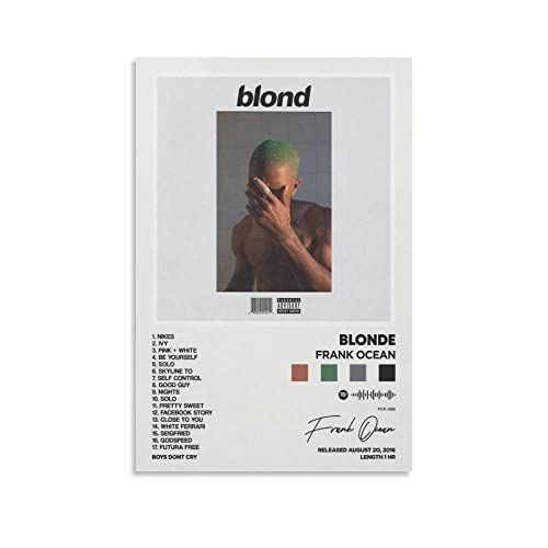 Frank Ocean – Blonde Albumcover Leinwand Poster für Zimmer ästhetisches Geschenk Rahmen: 30 x 45 cm von ASTRL