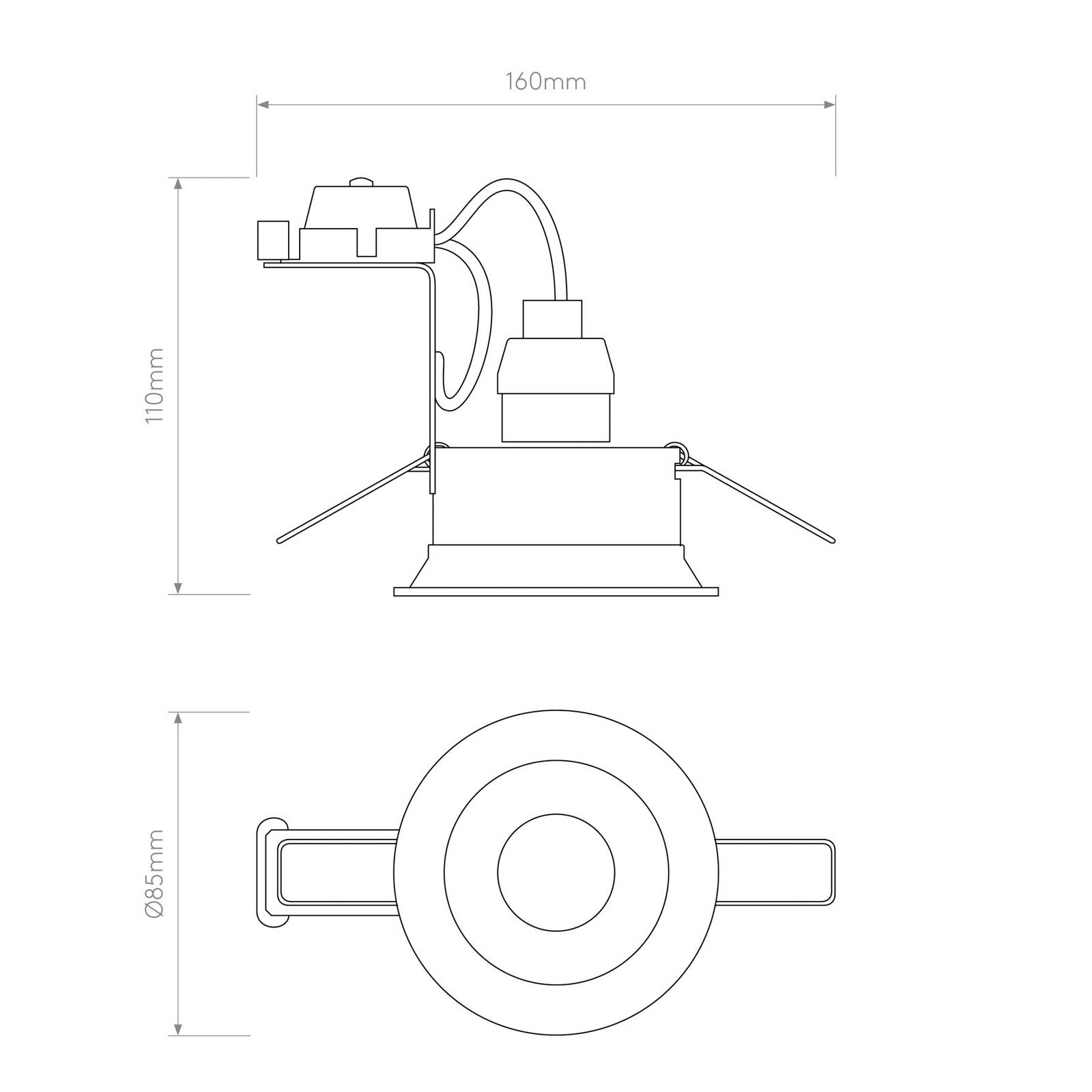 Astro Minima Round Adjustable Einbaulampe schwarz von ASTRO