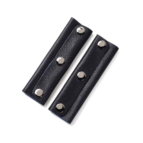 Handtaschengriff-Abdeckungen aus PU-Leder, Schwarz, 2 Stück, für Geldbörsenriemen, Gepäckgriffwickel, Sattel, Handwerk, Reparaturzubehör für Damen von ASTRQLE