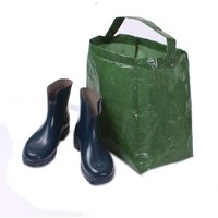 Tasche für grüne Gummistiefel aus gewebtem Stoff 31 x 33 x 23 cm von ASTUCEO