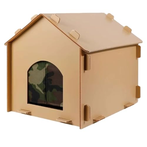 ASTVDFQK Haustierhaus for Hunde Und Katzen, Abnehmbares Schutzbett for Tiere, Wasserdichtes Katzenhaus for Draußen Mit Abnehmbarem Kissen(S) von ASTVDFQK