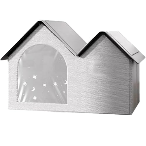 ASTVDFQK Katzenhaus Outdoor for Freigängerkatzen, Isolierte Eisbox, Katzenunterstand Mit Tür, Im Freien for Streuner(with 3 Ice Tray,S) von ASTVDFQK